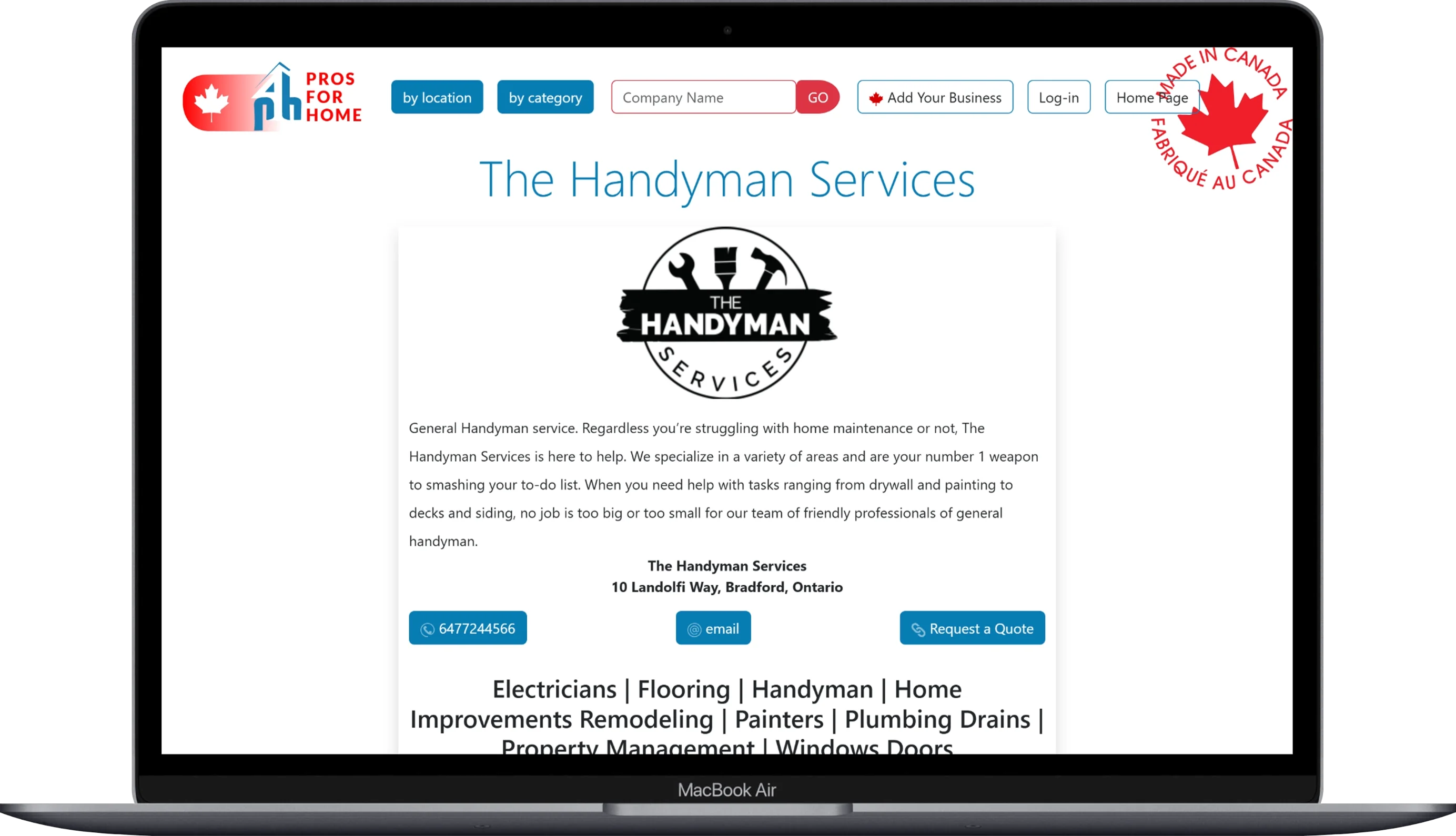 pros for home listing sample 1